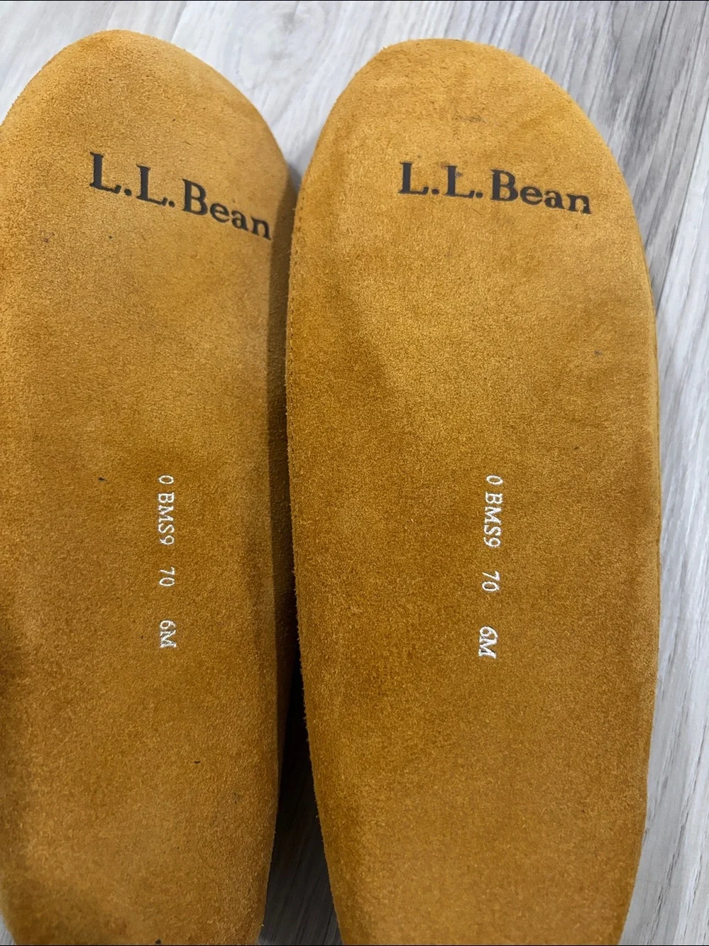 L.L. Brown Suede Moccasin Slippers with Fur Lining Kids Size 6